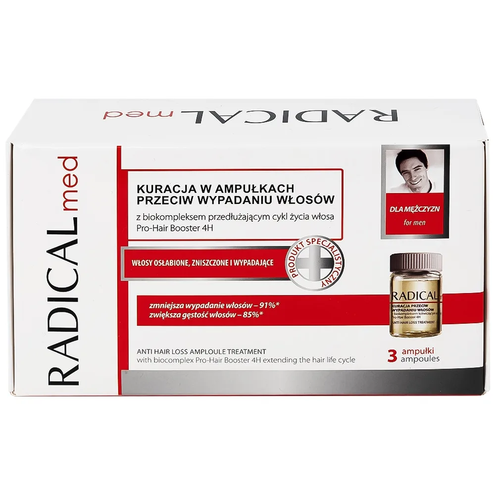 Hình ảnh Tinh chất Radical Med Anti-Hair Loss ngừa rụng tóc cho nam (3 ống)