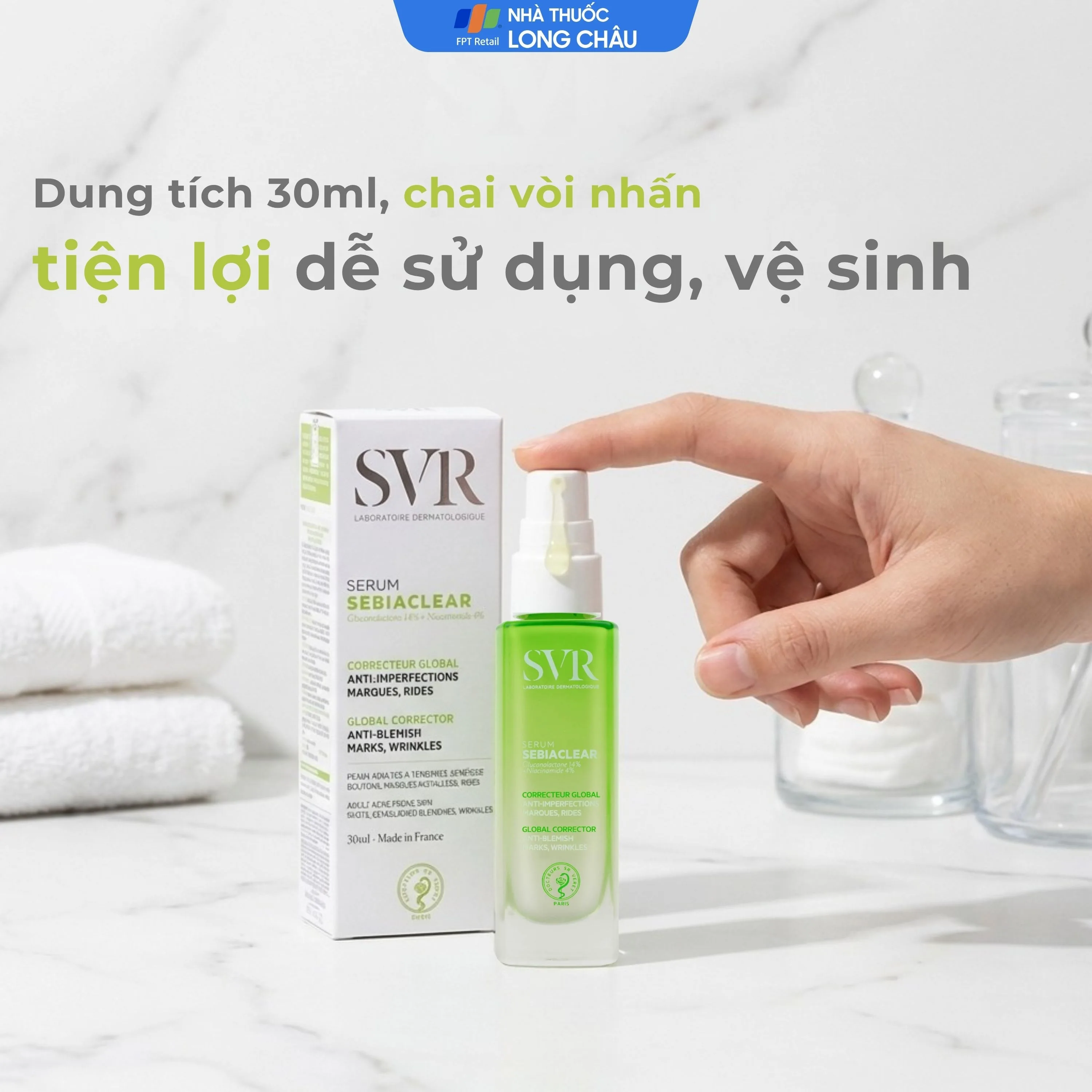 Hình ảnh Tinh chất SVR Sebiaclear Serum giảm mụn mờ thâm, làm mịn da (30ml)
