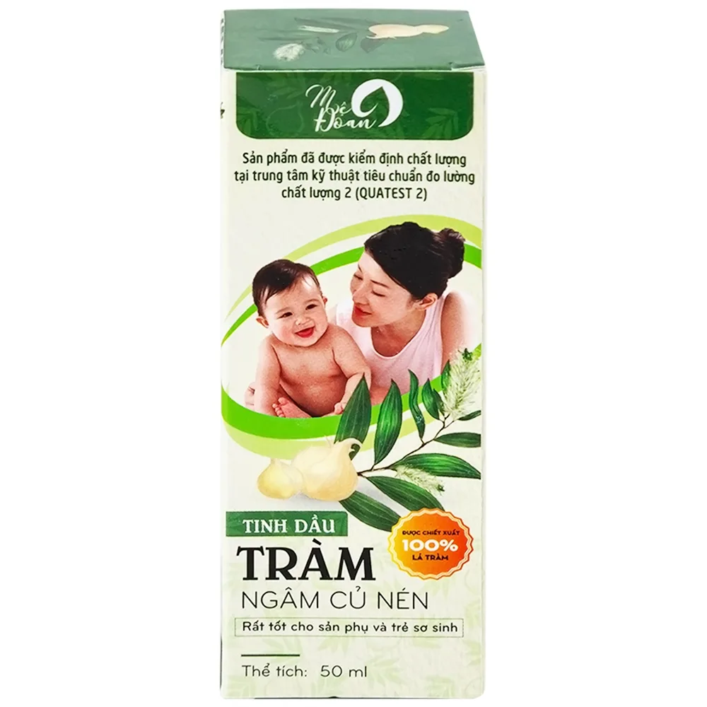 Hình ảnh Tinh dầu tràm ngâm củ nén Mệ Đoan phòng và điều trị cảm cúm, trúng gió, ho, ngạt mũi, long đờm (50ml)