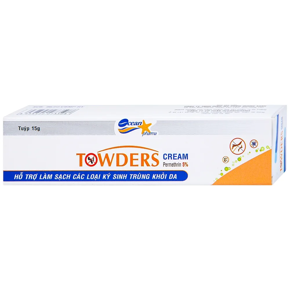 Hình ảnh Kem Towders Cream Quang Xanh hỗ trợ phòng ngừa muỗi, ghẻ,  chấy và giữ ẩm, mềm mịn da (15g)