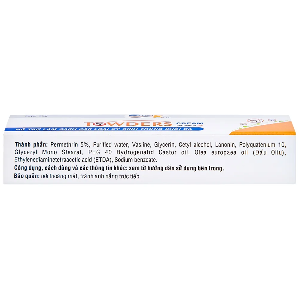 Hình ảnh Kem Towders Cream Quang Xanh hỗ trợ phòng ngừa muỗi, ghẻ,  chấy và giữ ẩm, mềm mịn da (15g)