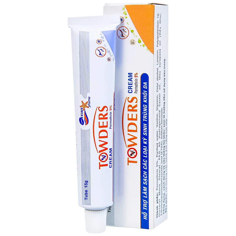 Hình ảnh Kem Towders Cream Quang Xanh hỗ trợ phòng ngừa muỗi, ghẻ,  chấy và giữ ẩm, mềm mịn da (15g)