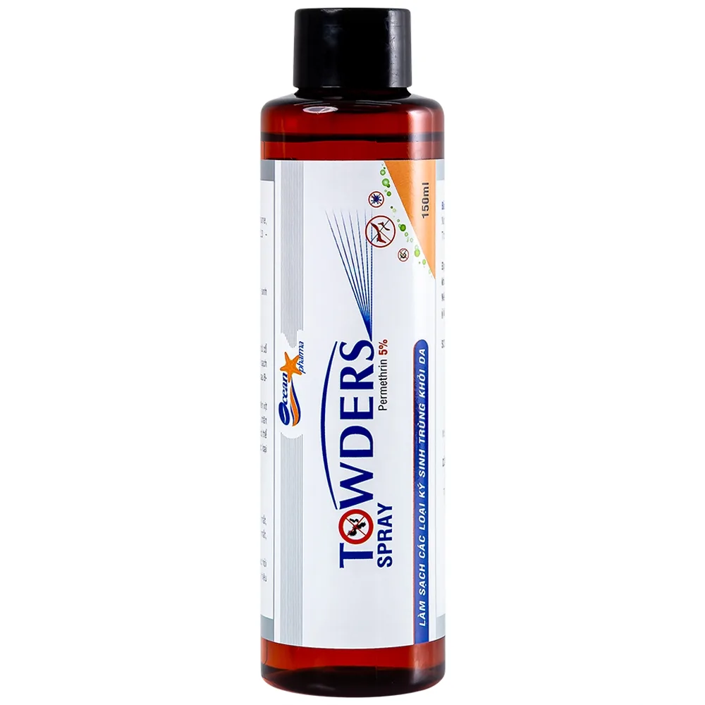 Hình ảnh Xịt dung dịch Towders Spray Ocean Pharma làm sạch các loại ký sinh trùng khỏi da (150ml)