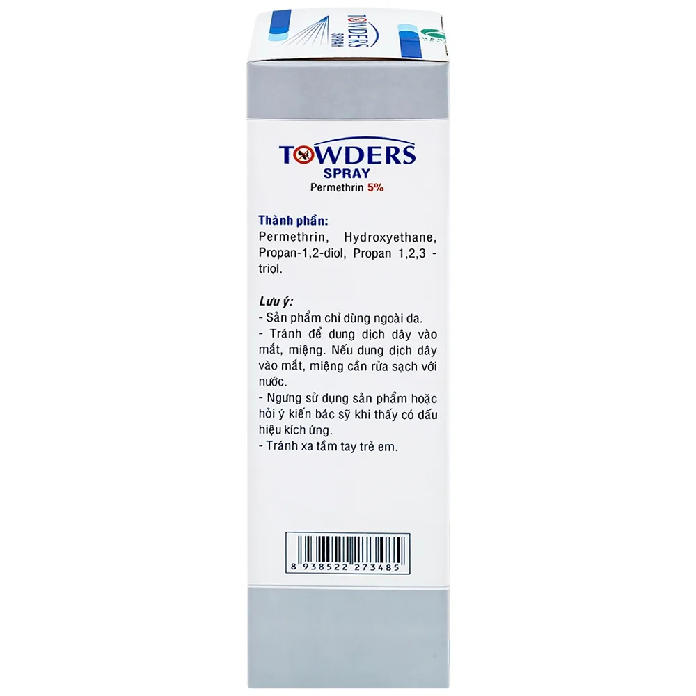 Hình ảnh Xịt dung dịch Towders Spray Ocean Pharma làm sạch các loại ký sinh trùng khỏi da (150ml)