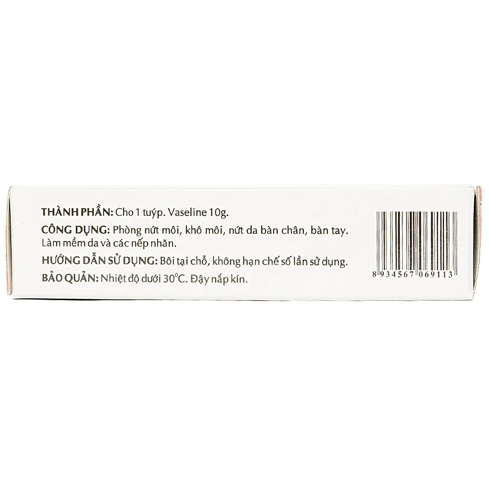 Hình ảnh Kem Vaseline Pure OPC phòng nứt môi, khô môi, nứt da bàn chân, bàn tay (10g)