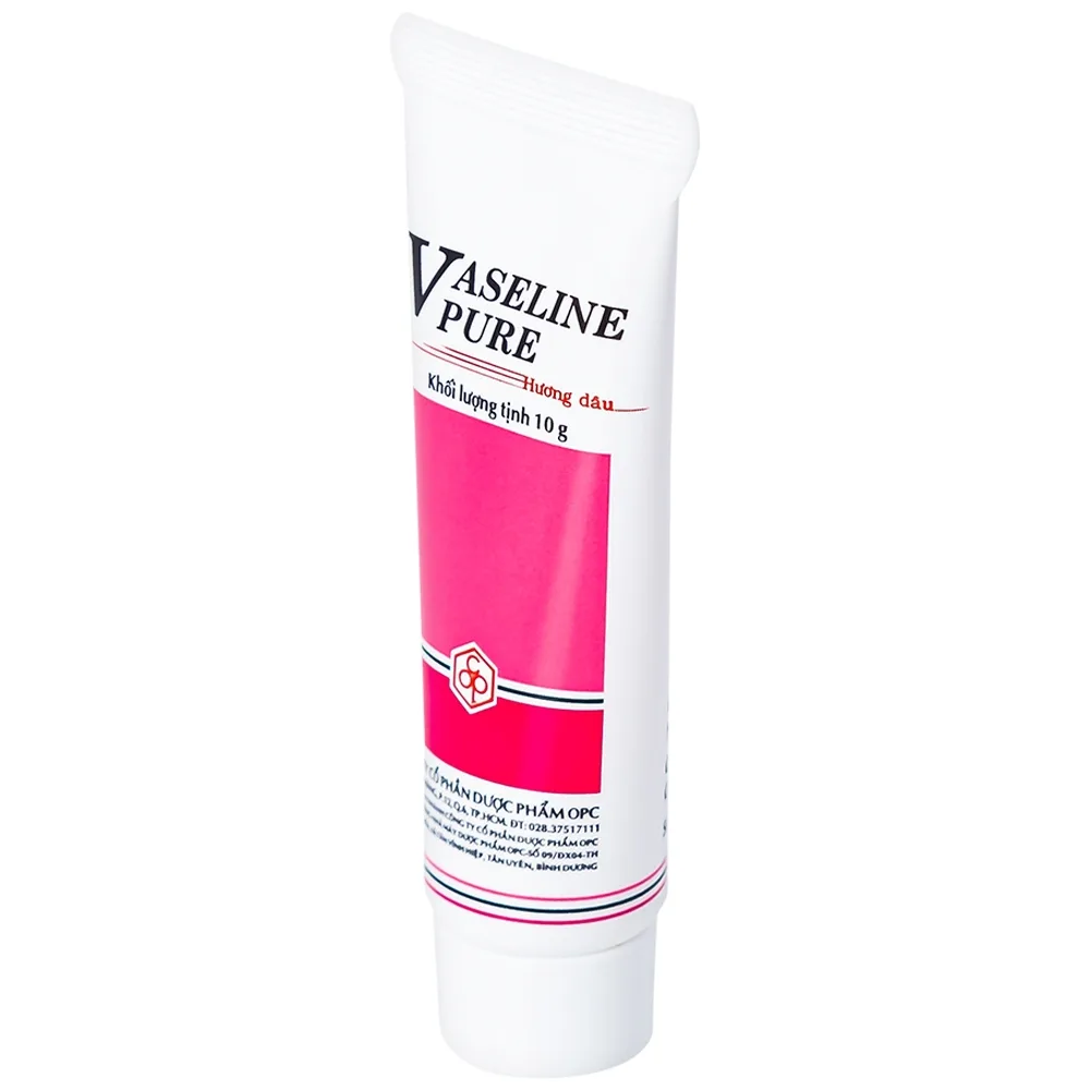 Hình ảnh Kem dưỡng ẩm Vaseline Pure OPC hương dâu phòng nứt môi, khô môi, nứt da bàn chân, bàn tay (10g) 