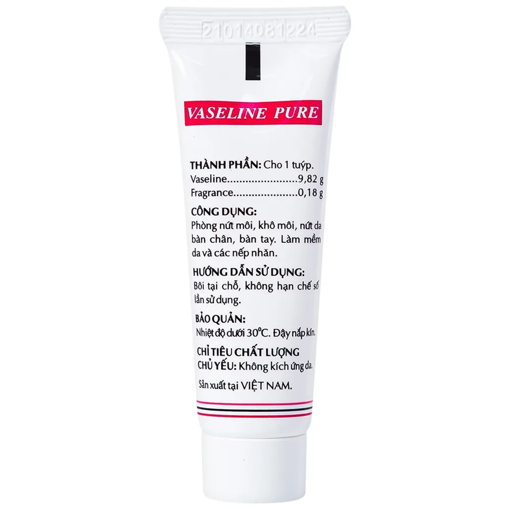 Hình ảnh Kem dưỡng ẩm Vaseline Pure OPC hương dâu phòng nứt môi, khô môi, nứt da bàn chân, bàn tay (10g) 