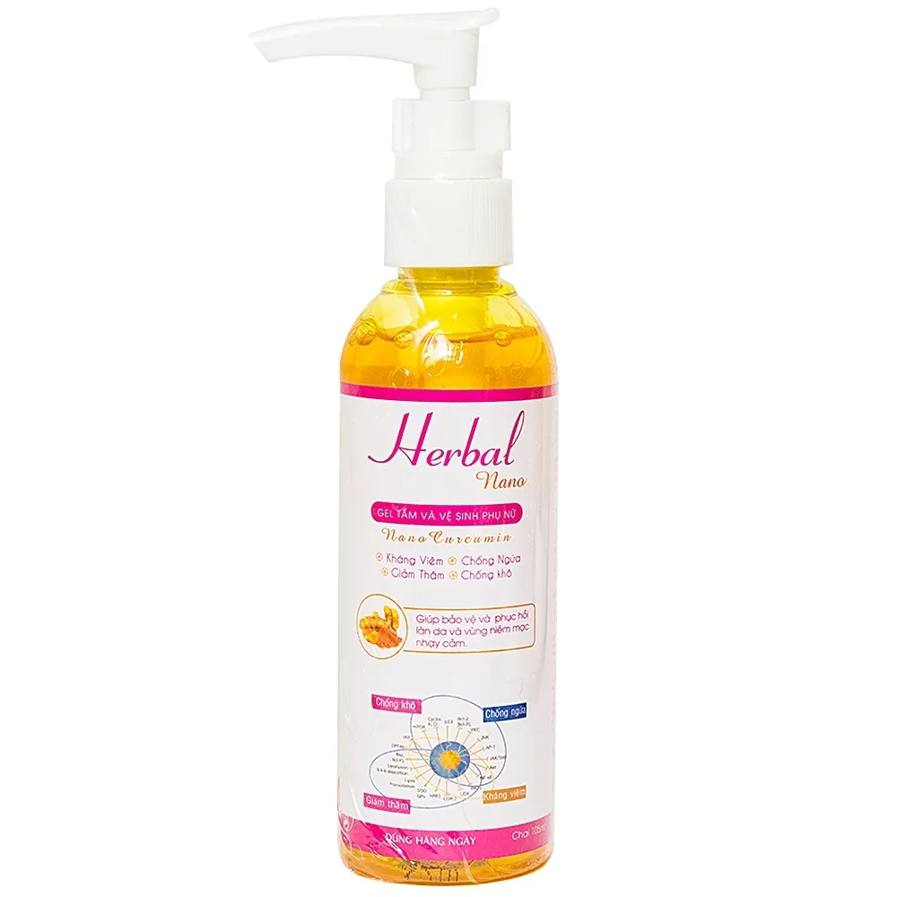 Hình ảnh Gel tắm và vệ sinh phụ nữ Herbal Nano Vinapharma giúp làm sạch, kháng viêm (105ml)