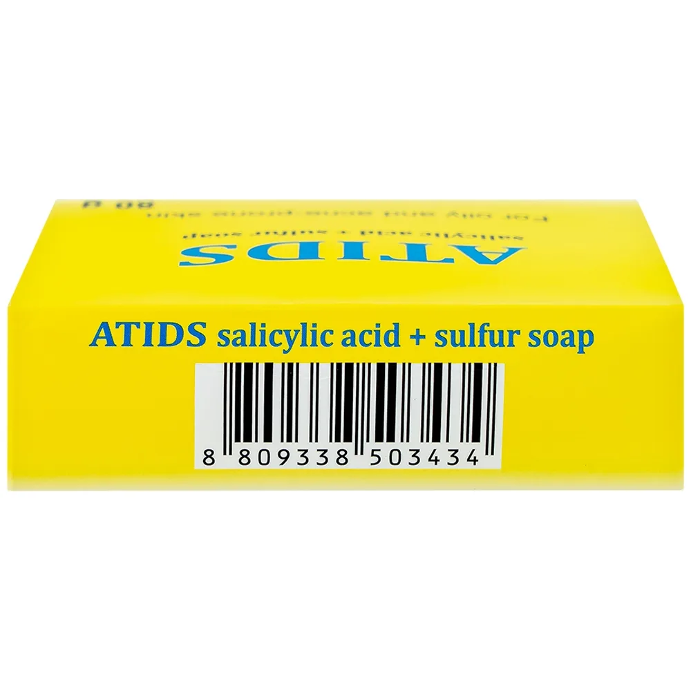 Hình ảnh Xà phòng tắm Atids Salicylic Acid 2% + Sulfur làm sạch da, thích hợp cho da dầu, da mụn (80g)