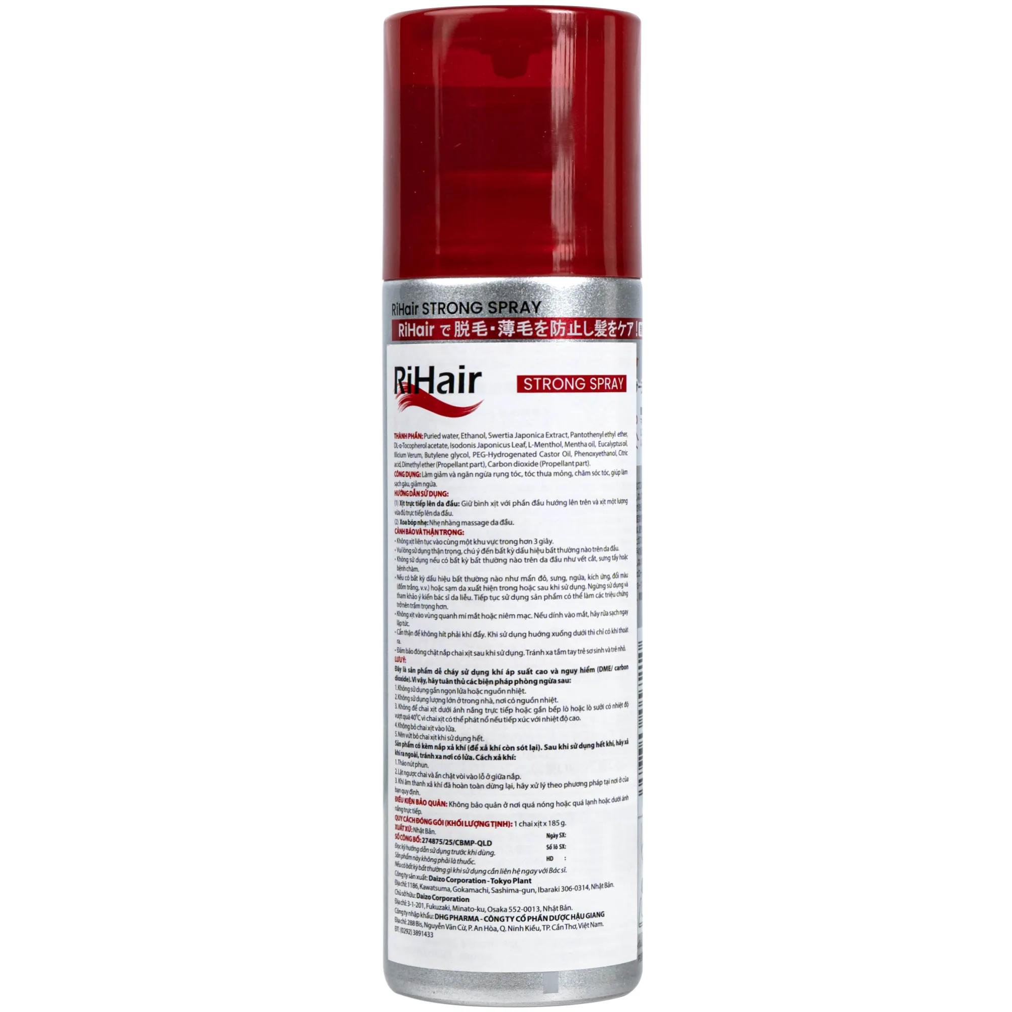 Hình ảnh Xịt giảm và ngăn ngừa rụng tóc  Rihair Strong spray Chai 185g