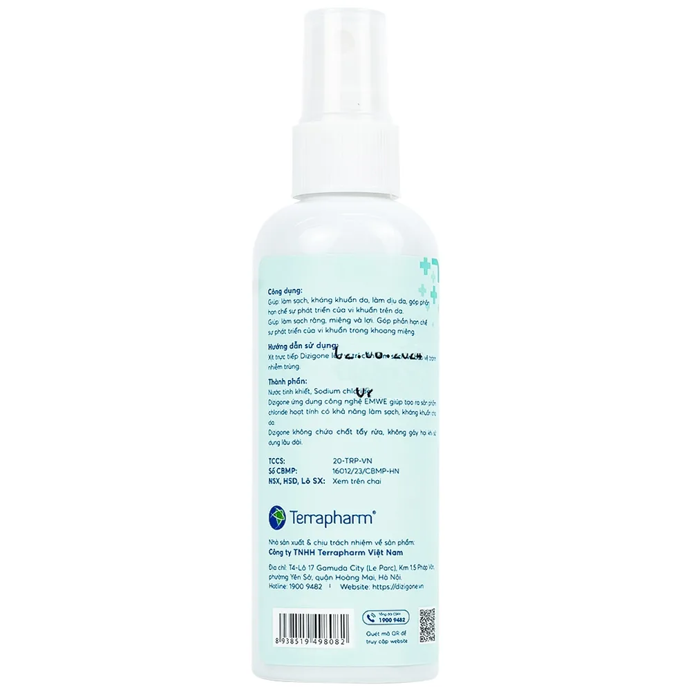 Hình ảnh Xịt kháng khuẩn, phục hồi da Dizigone Spray Terrapharm 100ml