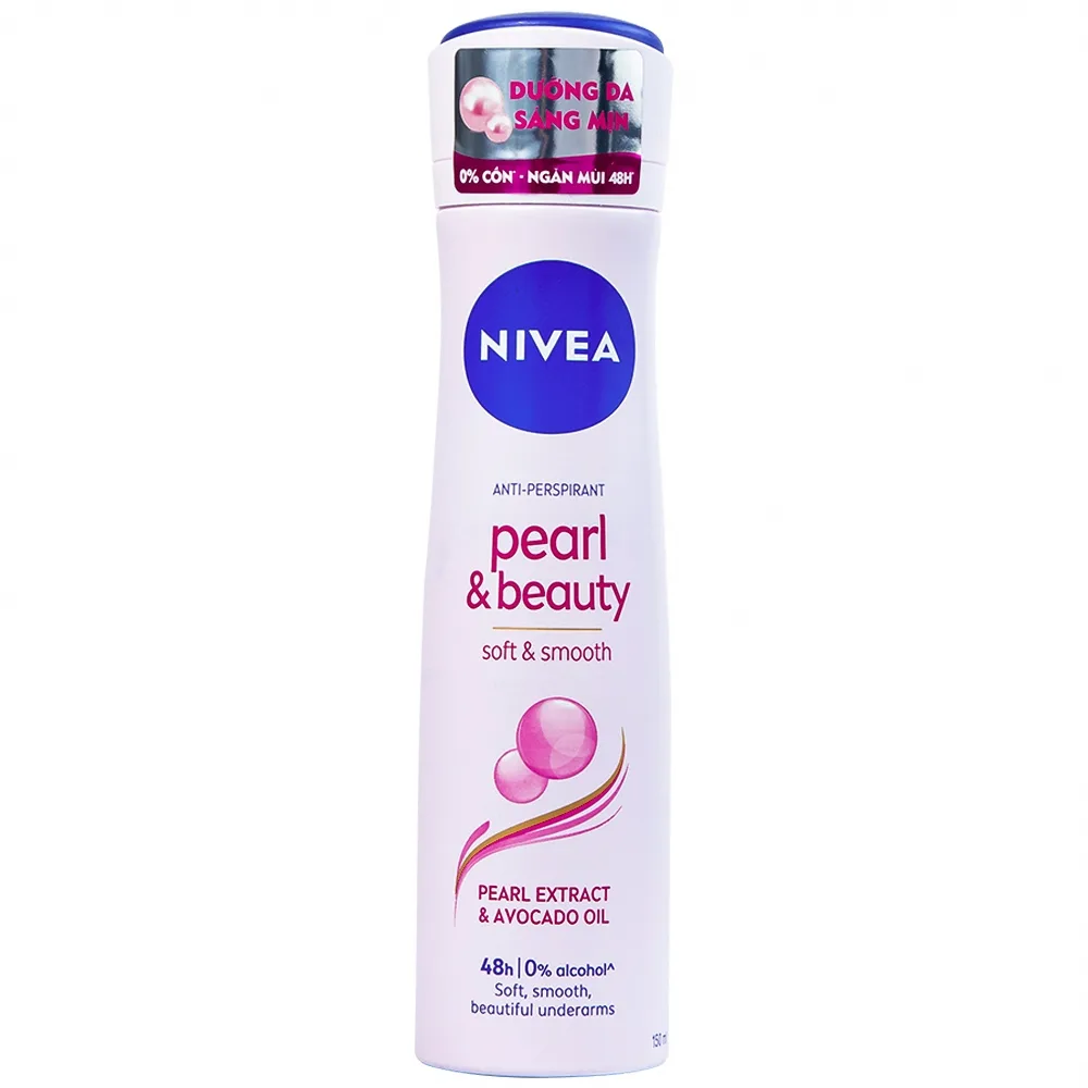 Hình ảnh Xịt khử mùi Nivea Anti-Perspirant Pearl And Beauty giảm tiết mồ hôi, ngăn mùi đến 48h (150ml)