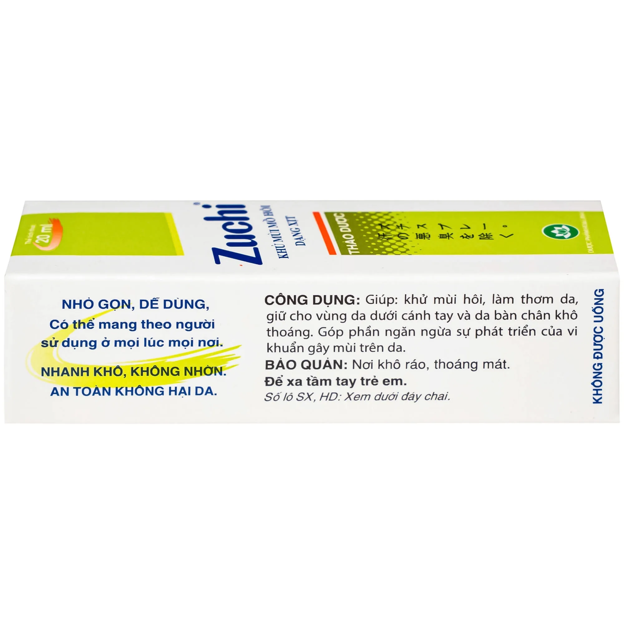 Hình ảnh Xịt khử mùi Zuchi Hoa Linh Thảo Dược ngăn ngừa hôi nách, hôi chân (20ml)