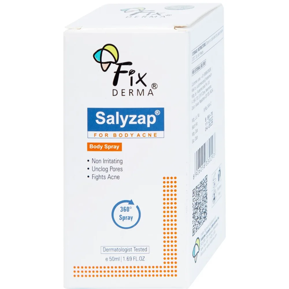 Hình ảnh Xịt trị mụn Fixderma Salyzap for Body Acne Body Spray làm thông thoáng lỗ chân lông (50ml)