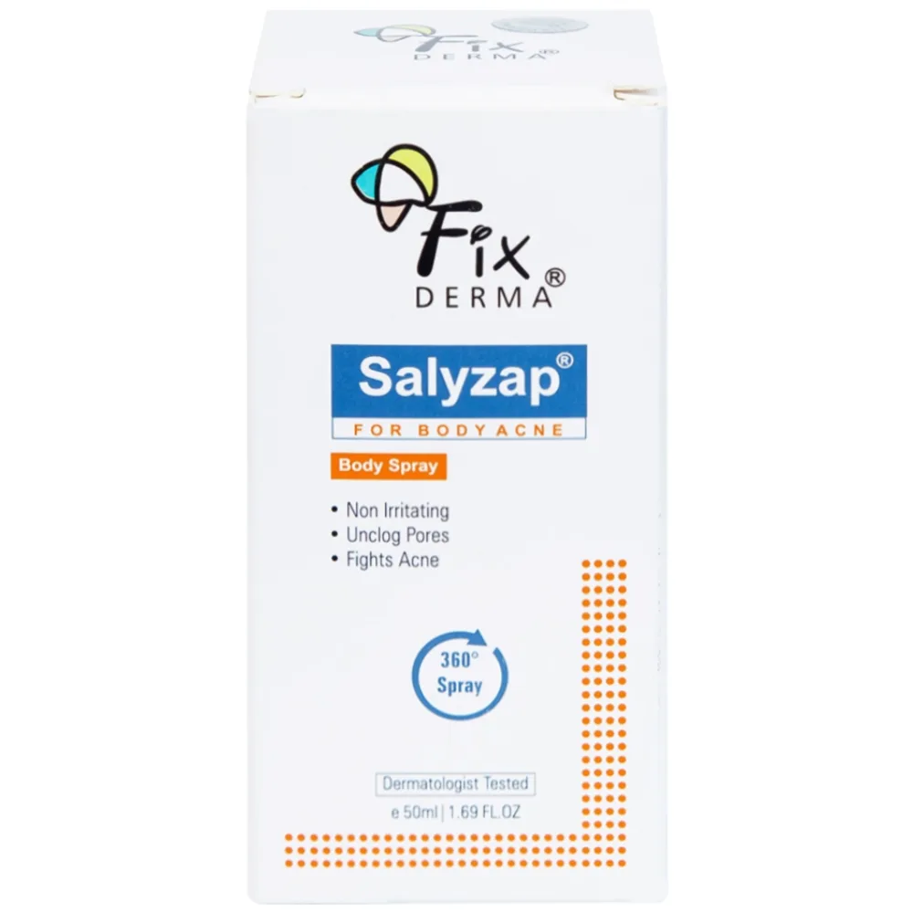Hình ảnh Xịt trị mụn Fixderma Salyzap for Body Acne Body Spray làm thông thoáng lỗ chân lông (50ml)