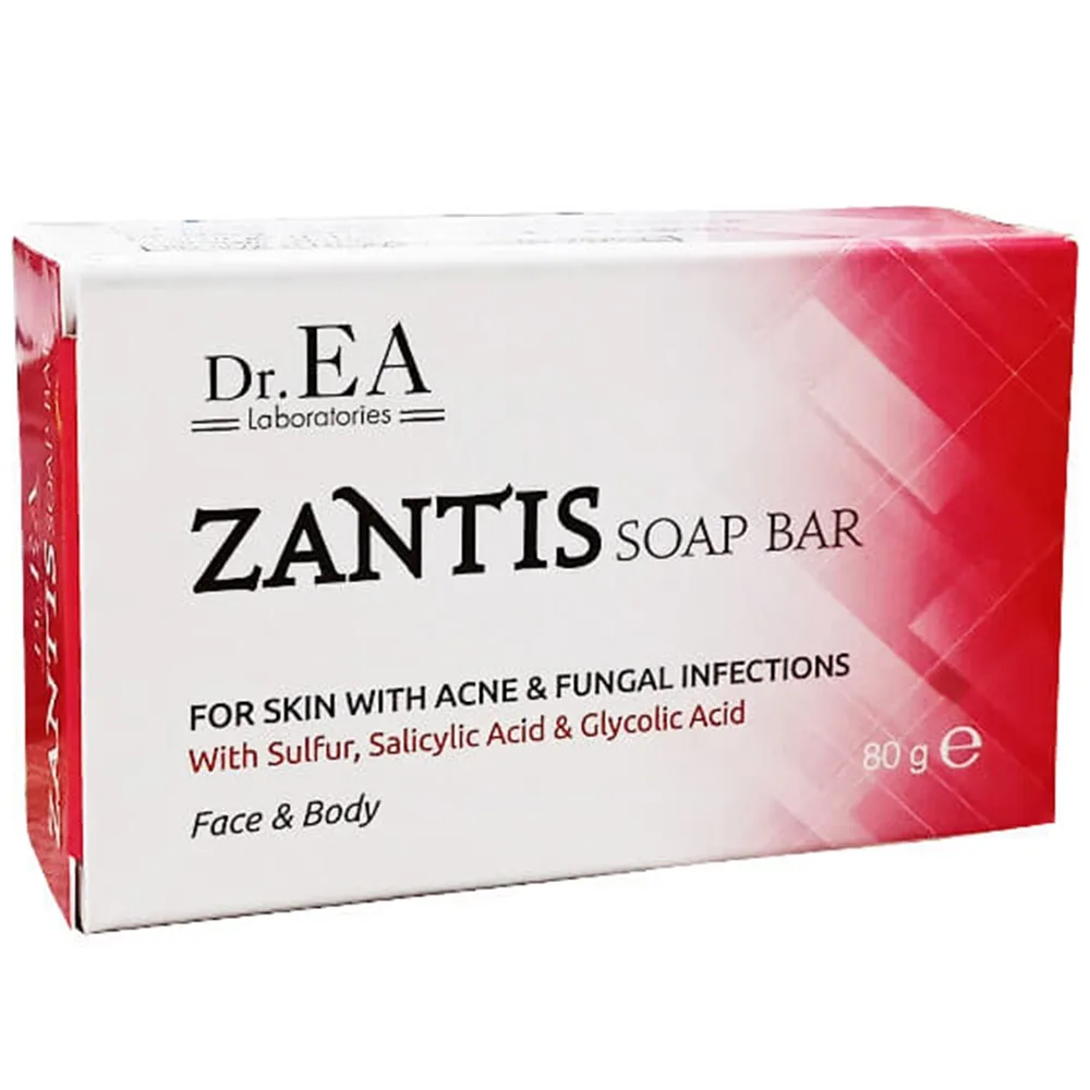 Hình ảnh Bánh xà phòng Dr.EA Zantis Soap Bar làm sạch da, kiểm soát bã nhờn cho da dầu, da mụn, nấm (80g)
