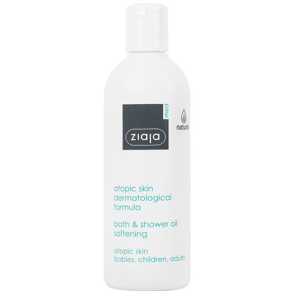 Hình ảnh Dầu tắm Ziaja Med Atopic Skin giúp làm sạch da dịu nhẹ, dưỡng da và làm mềm mịn da (270ml)