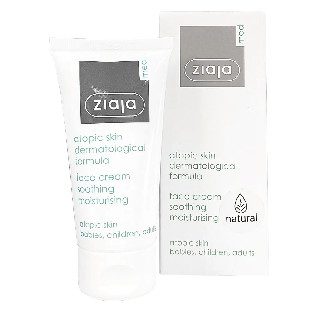 Hình ảnh Kem dưỡng da mặt Ziaja Med Atopic Skin Dermatological Formula Face Cream giúp dưỡng ẩm và làm mềm da, giảm khô da (50ml)