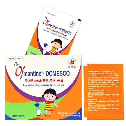 Hình ảnh Ofmantine - Domesco 250mg/31,25mg