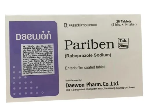 Hình ảnh Pariben 20mg