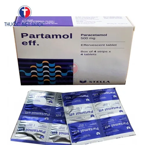Hình ảnh Partamol eff 500mg viên sủi