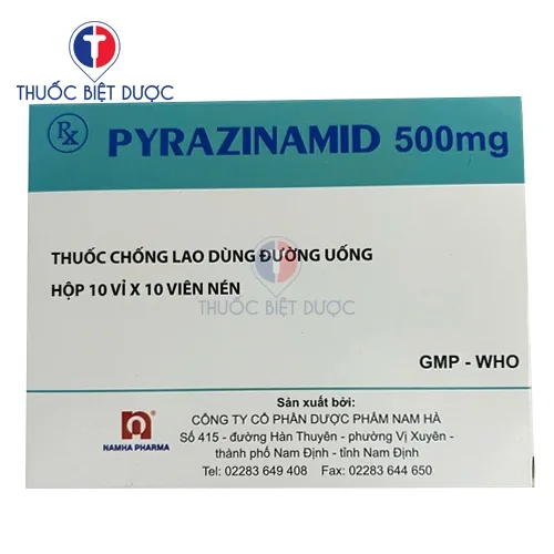 Hình ảnh Pyrazinamid 500mg Nam Hà