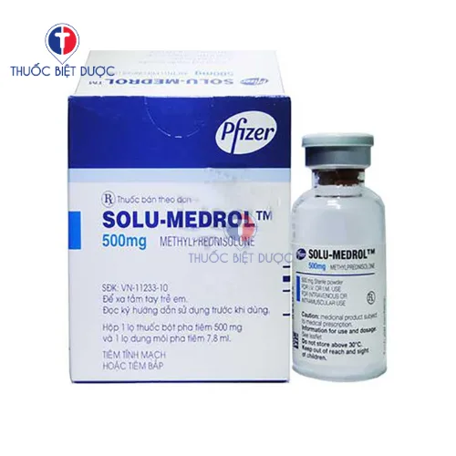 Hình ảnh Solu-Medrol 500mg Pfizer