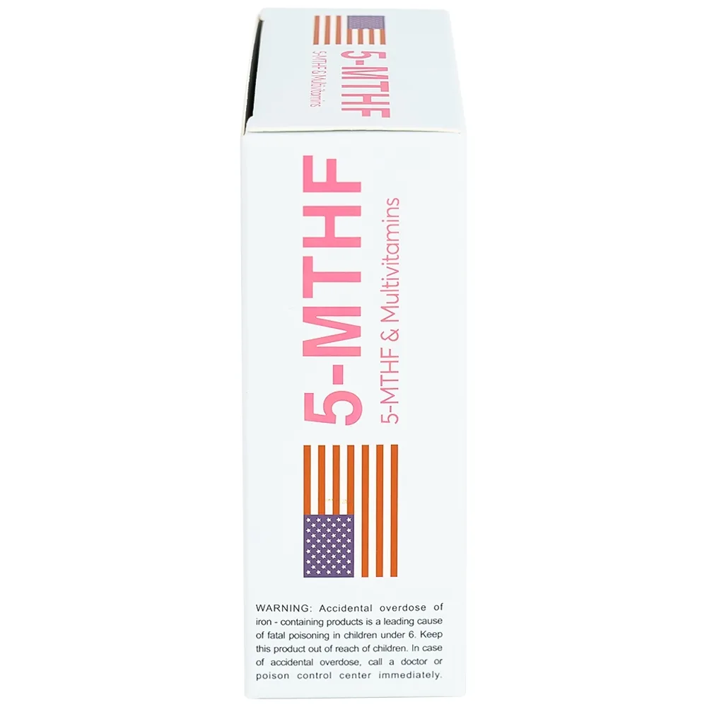 Hình ảnh Viên uống 5-MTHF Robinson Pharma hỗ trợ cho phụ nữ bị rối loạn chuyển hóa acid folic (3 vỉ x 10 viên)