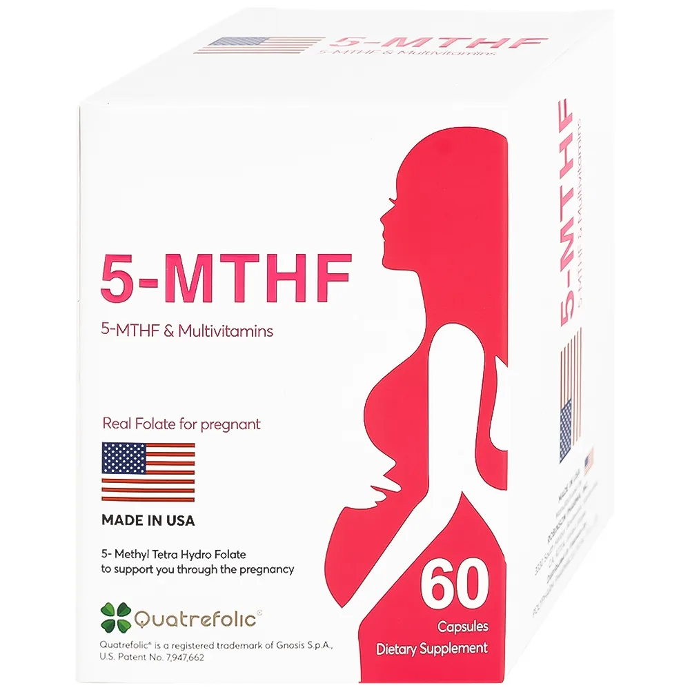 Hình ảnh Viên uống 5-MTHF Robinson Pharma bổ sung vitamin, khoáng chất cho nữ mang thai (60 viên)