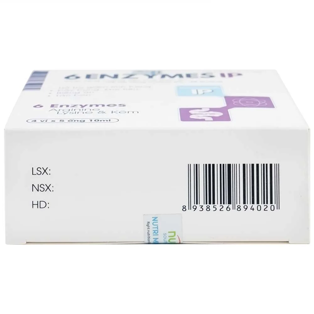 Hình ảnh Dung dịch 6Enzymes IP Mediphar USA giúp tăng cường tiêu hoá thức ăn (4 vỉ x 5 ống x 10ml)