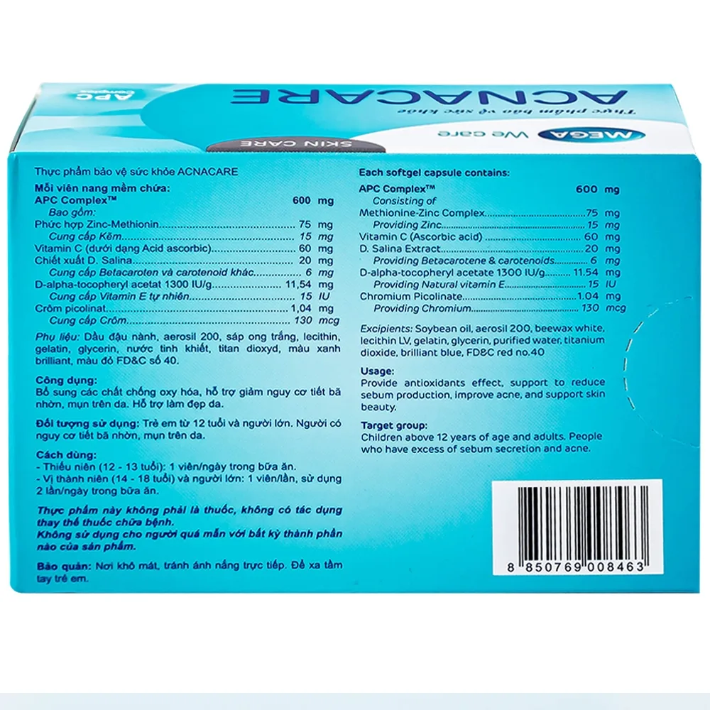 Hình ảnh Thực phẩm bảo vệ sức khỏe Acnacare