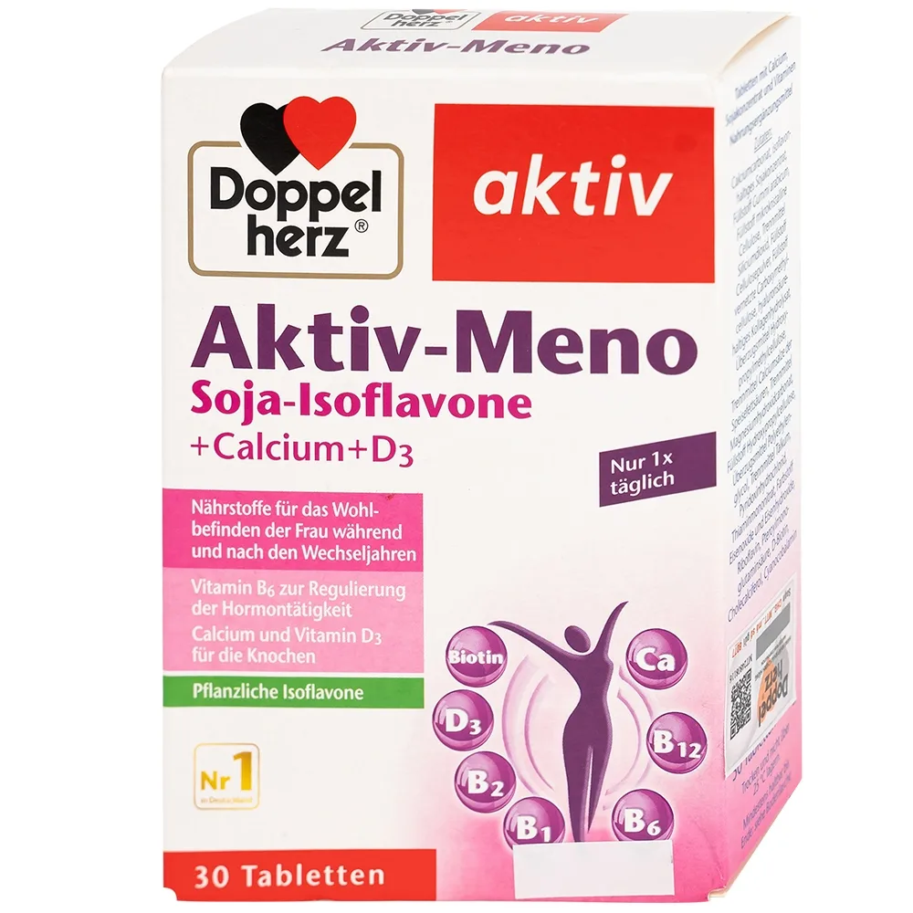 Hình ảnh Viên uống Active-Meno Doppelherz Aktiv bổ sung isoflavone, điều hoà kinh nguyệt (30 viên)
