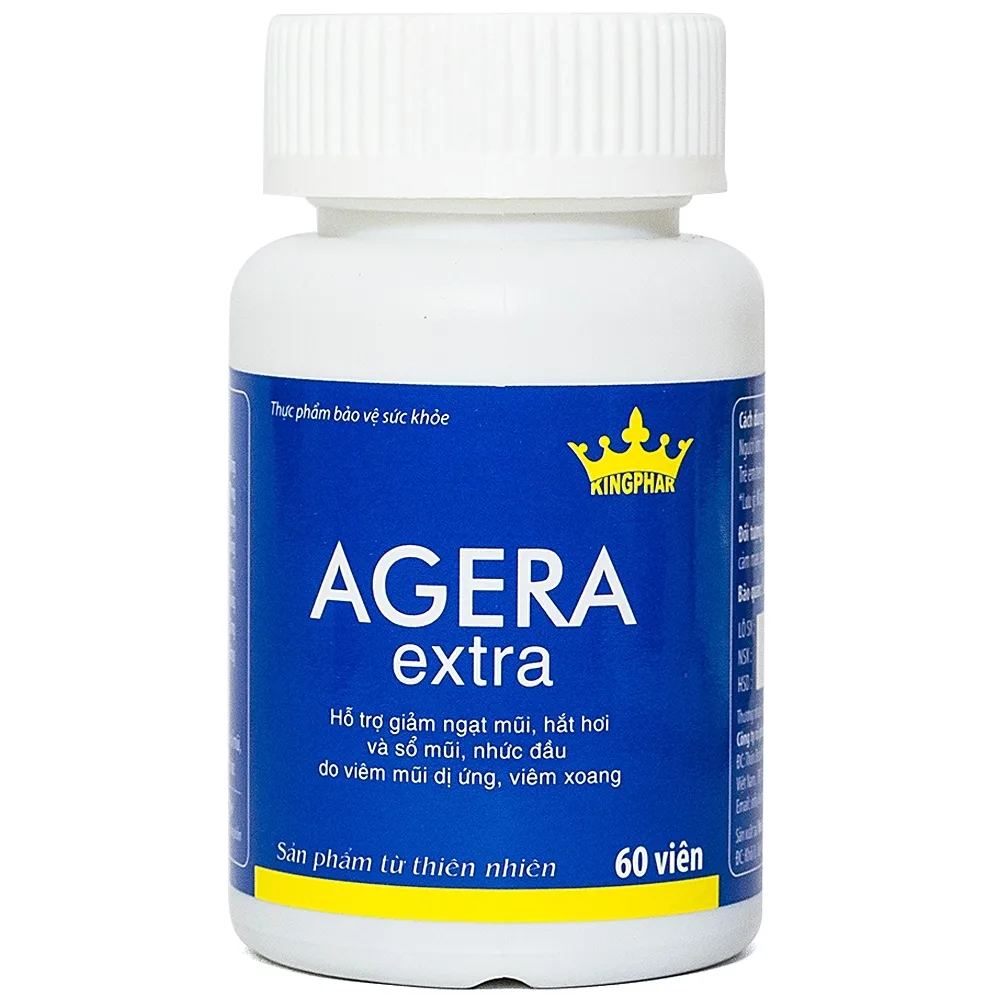 Hình ảnh Viên uống Agera Extra Kingphar hỗ trợ giảm ngạt mũi, hắt hơi (60 viên)