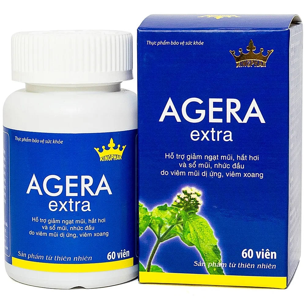 Hình ảnh Viên uống Agera Extra Kingphar hỗ trợ giảm ngạt mũi, hắt hơi (60 viên)