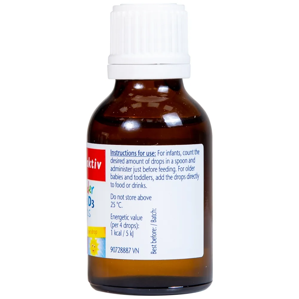 Hình ảnh Siro Kinder Active D3 Drops Doppelherz Aktiv bổ sung vitamin D3, tăng cường sức đề kháng (30ml)