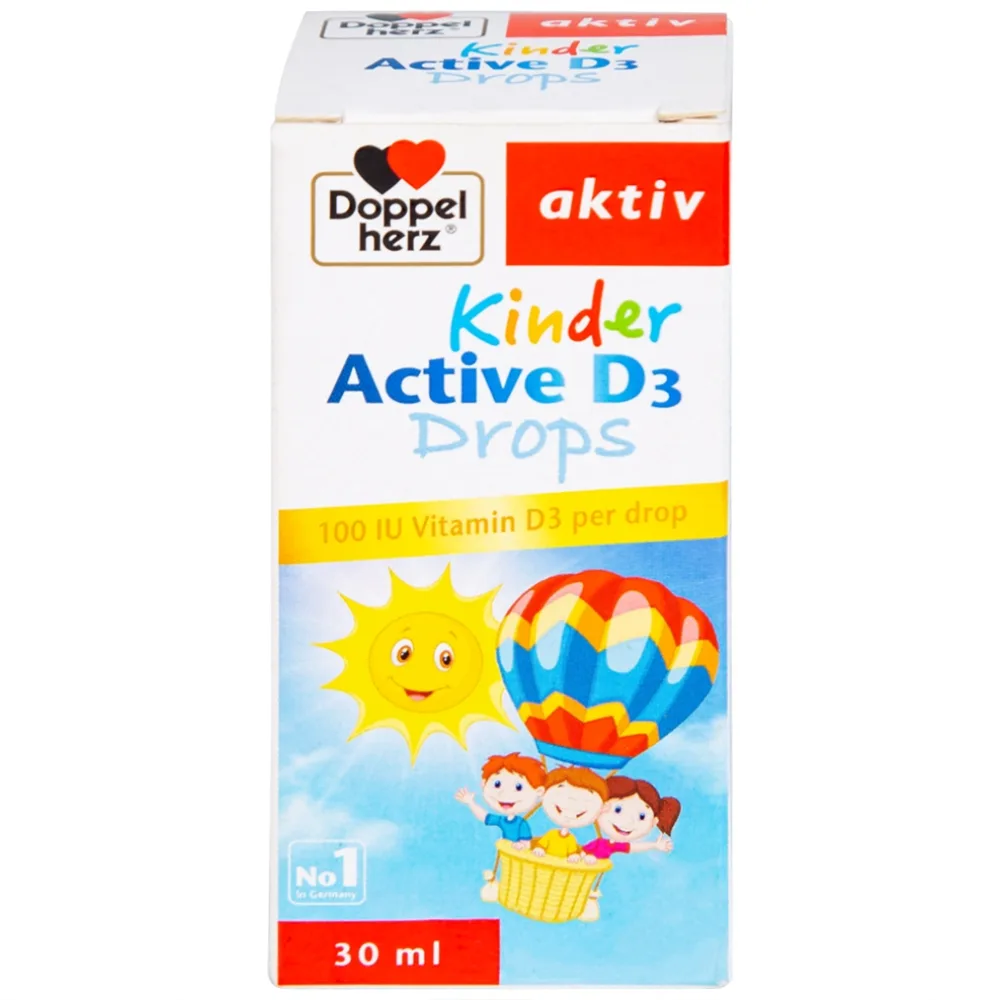 Hình ảnh Siro Kinder Active D3 Drops Doppelherz Aktiv bổ sung vitamin D3, tăng cường sức đề kháng (30ml)