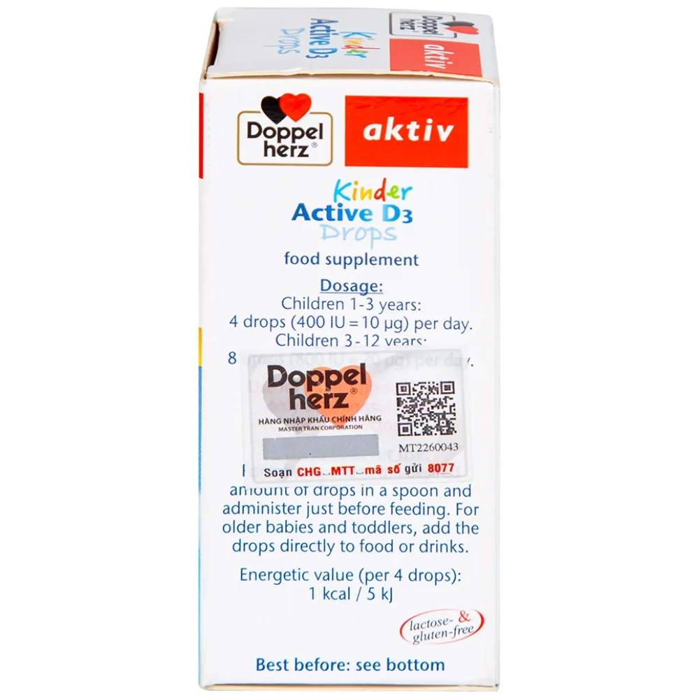 Hình ảnh Siro Kinder Active D3 Drops Doppelherz Aktiv bổ sung vitamin D3, tăng cường sức đề kháng (30ml)