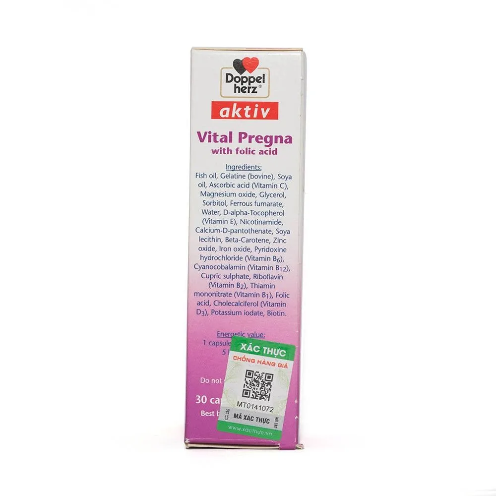 Hình ảnh Viên uống Vital Pregna Doppelherz Aktiv giúp tăng cường sức khỏe và thể chất (30 viên)