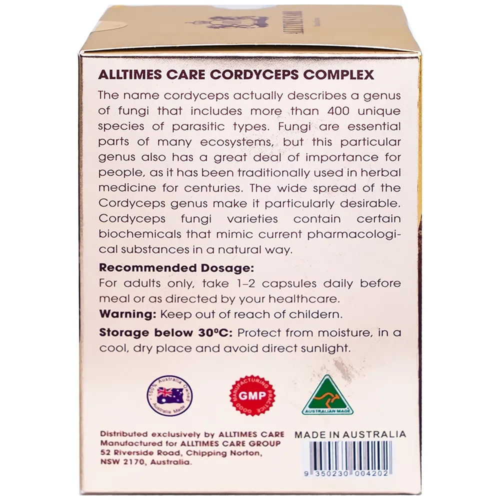 Hình ảnh Viên uống Alltimes Care Platinum Cordyceps tăng cường sức khoẻ, nâng cao sức đề kháng (60 viên)