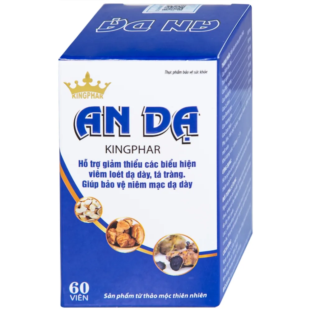 Hình ảnh Viên uống An Dạ Kingphar hỗ trợ giảm chứng đau rát vùng thượng vị, xung huyết hang vị (60 viên)