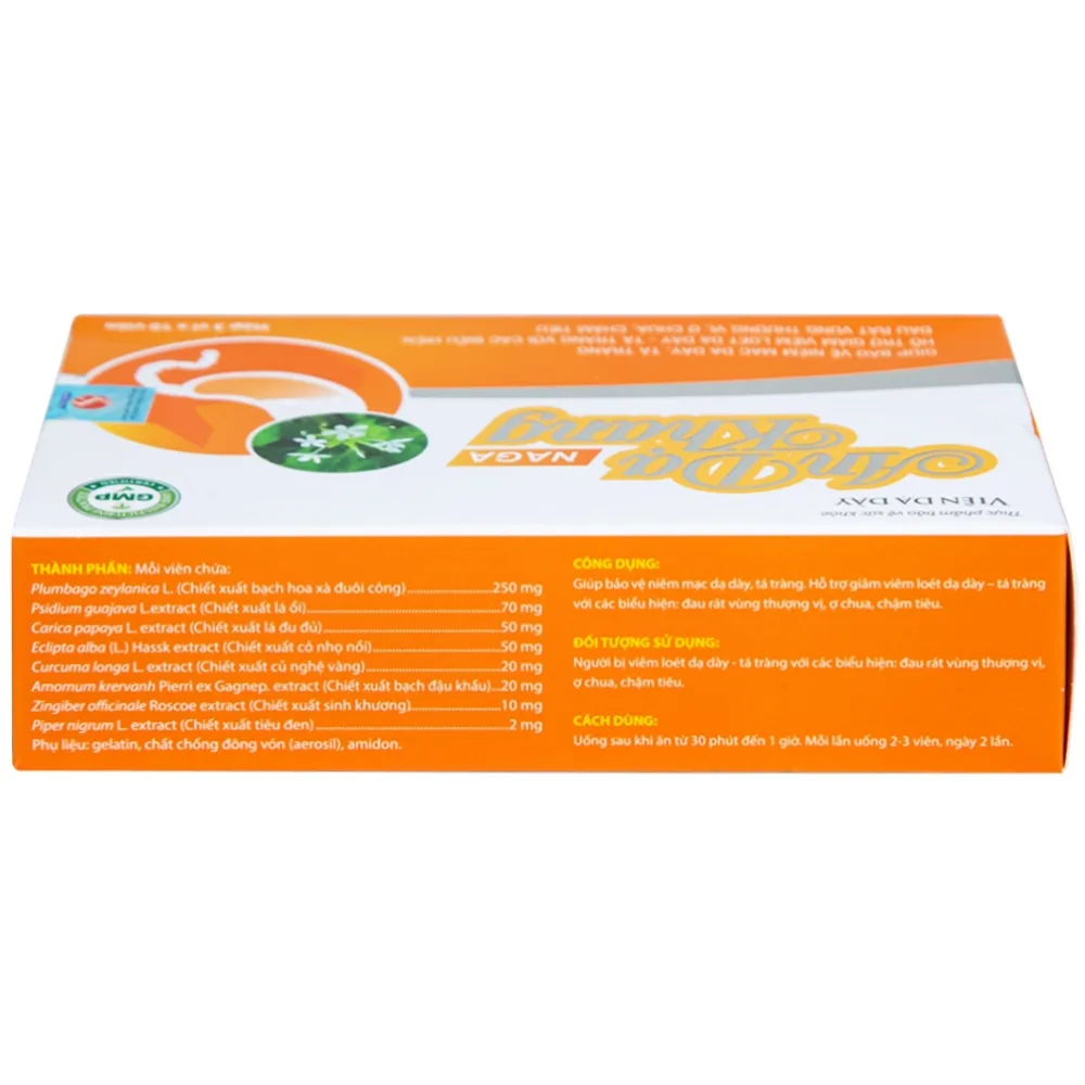 Hình ảnh Viên dạ dày An Dạ Khang Naga Vesta giúp bảo vệ niêm mạc dạ dày, tá tràng (3 vỉ x 10 viên)
