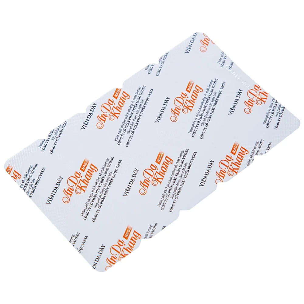 Hình ảnh Viên dạ dày An Dạ Khang Naga Vesta giúp bảo vệ niêm mạc dạ dày, tá tràng (3 vỉ x 10 viên)