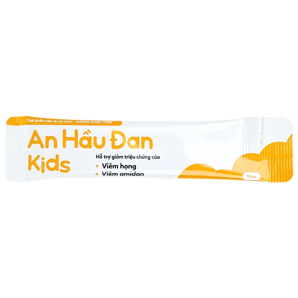 Hình ảnh Thực phẩm bảo vệ sức khoẻ An Hầu Đan Kids Kinh Đô hỗ trợ giảm triệu chứng của viêm họng (10 gói x 10ml)