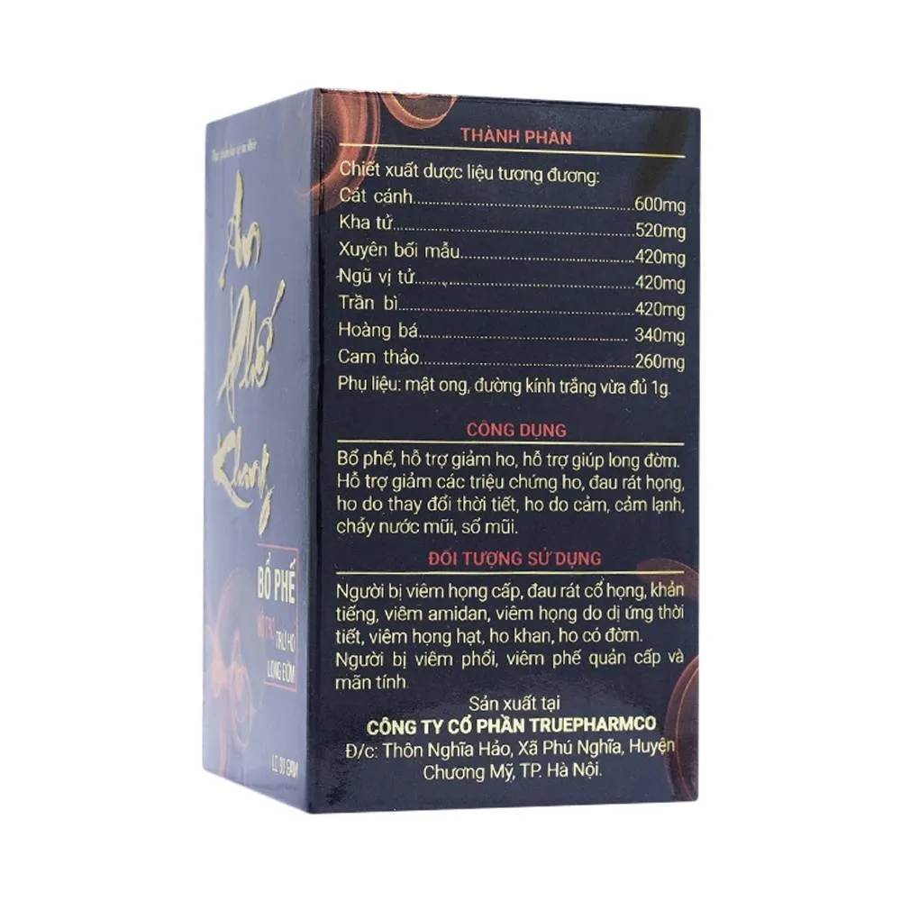 Hình ảnh Viên ngậm An Phế Khang bổ phế, hỗ trợ trừ ho, long đờm (30g)