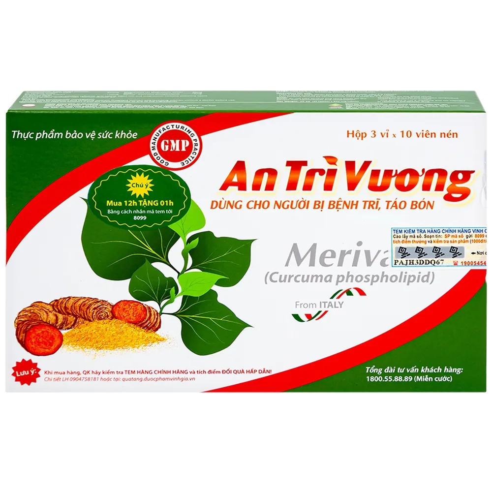 Hình ảnh Viên uống An Trĩ Vương Vinh Gia thanh nhiệt, giải độc, tăng sức bền thành mạch (3 vỉ x 10 viên)