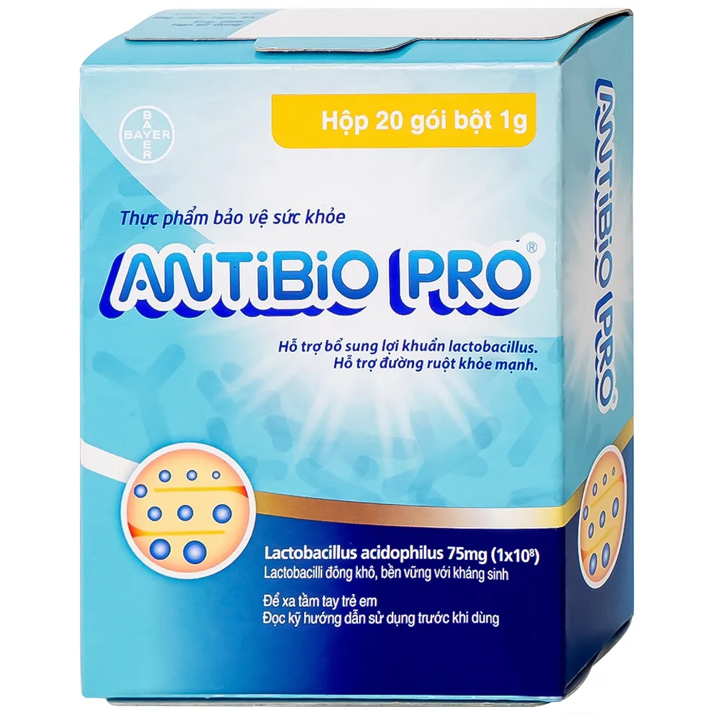 Hình ảnh Thực phẩm bảo vệ sức khỏe Antibio Pro hỗ trợ bổ sung lợi khuẩn lactobacillus (20 gói x 1g)