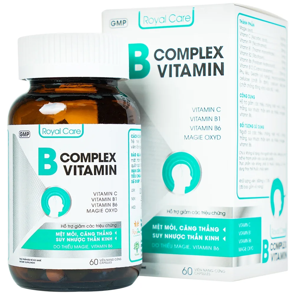 Hình ảnh Viên uống B Complex Vitamin Royal Care hỗ trợ giảm mệt mỏi, căng thẳng (60 viên)
