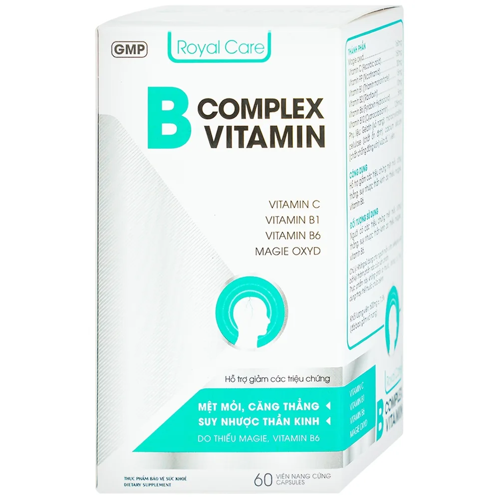 Hình ảnh Viên uống B Complex Vitamin Royal Care hỗ trợ giảm mệt mỏi, căng thẳng (60 viên)