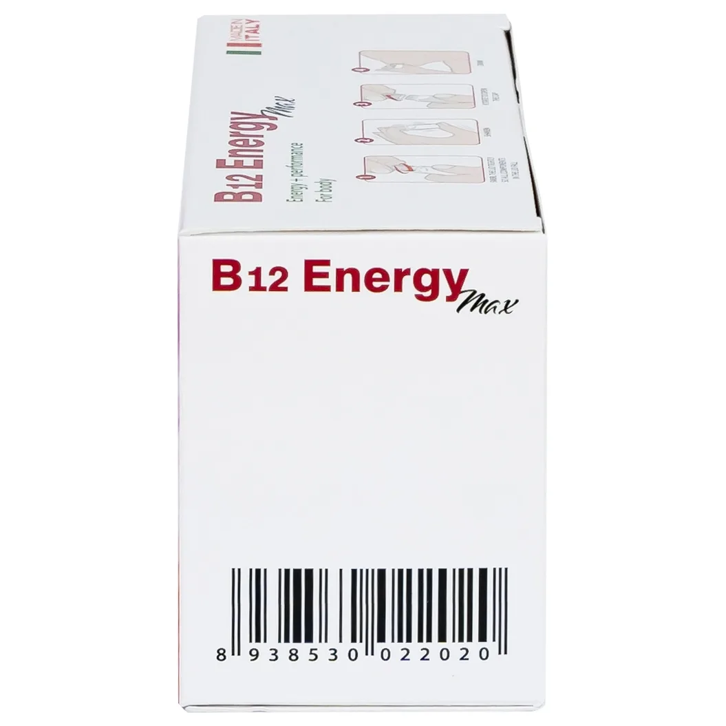 Hình ảnh Dung dịch uống B12 Energy Max Italy bổ sung acid amin và vitamin B12 cho cơ thể (10 lọ x 10ml)
