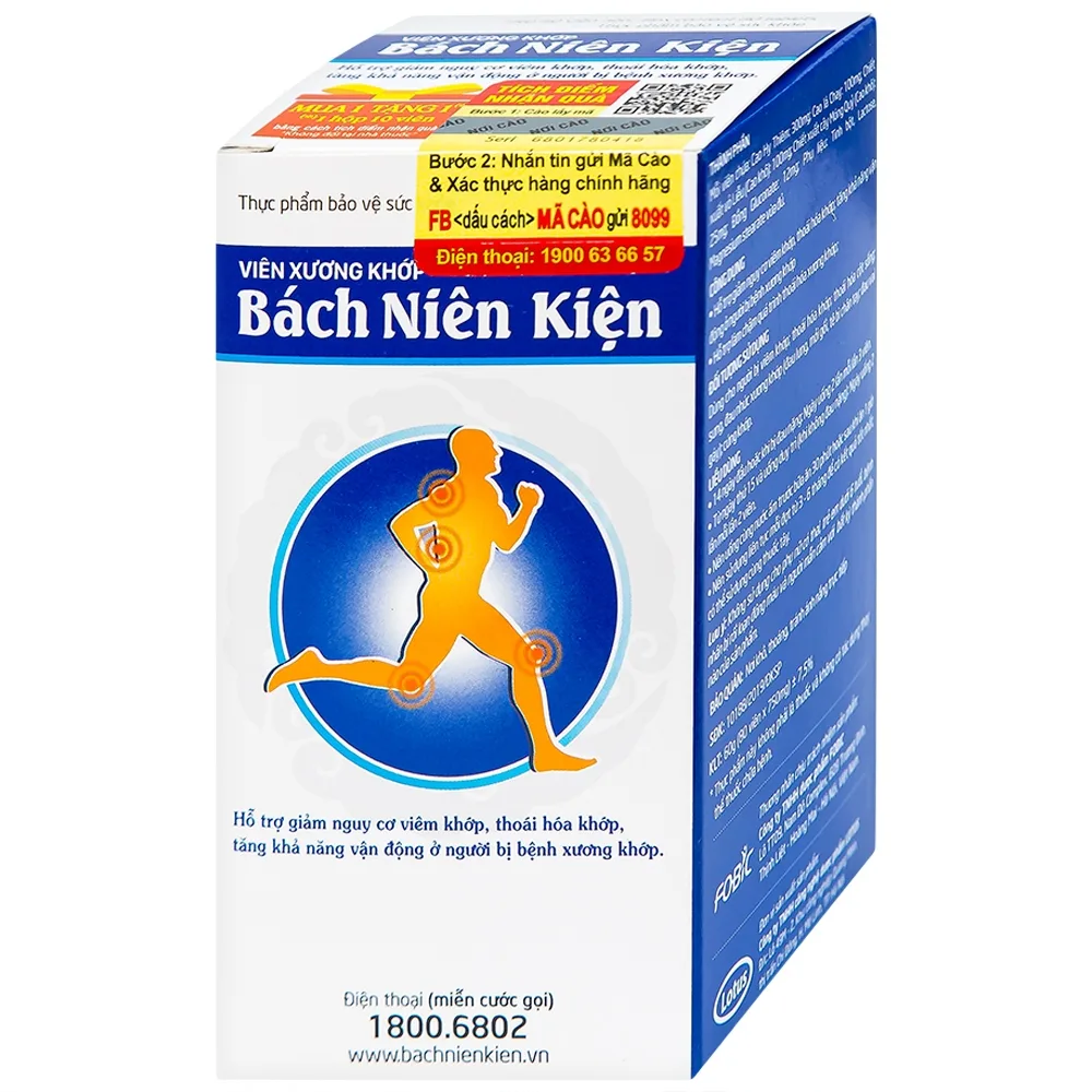 Hình ảnh Viên xương khớp Bách Niên Kiện FOBIC hỗ trợ giảm nguy cơ viêm khớp, thoái hóa khớp (80 viên)